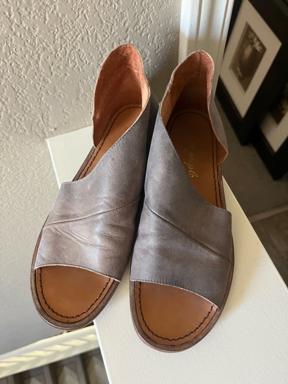 Free People Mont Blank grey sandals 7.5 or 37.5 - Picture 3 of 7